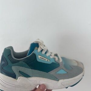 Adidas Blue and Gray Sneakers Modern Athletic Design